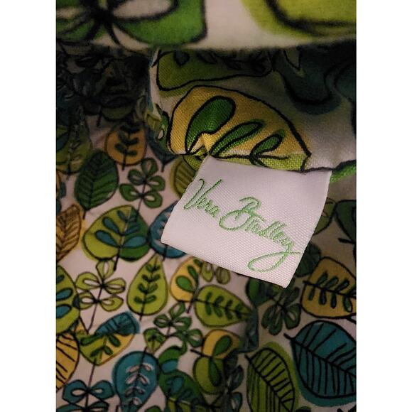 Vera Bradley Frame Bag "Limes Up" Quilted Floral Green Blue Used Good Condition - Picture 5 of 9